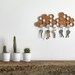 Honeycomb Magnetic Key Holder - A Unique Bamboo Wall Mounted Hook And Decorative Wooden Storage Rack