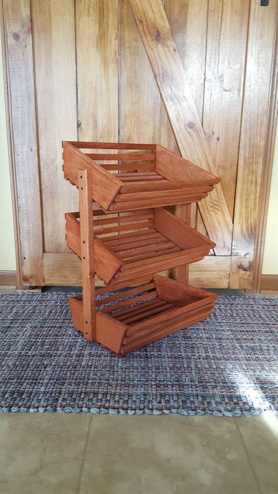 Tilted Storage Basket Fruit Basket Stand Vegetable Bin Etsy