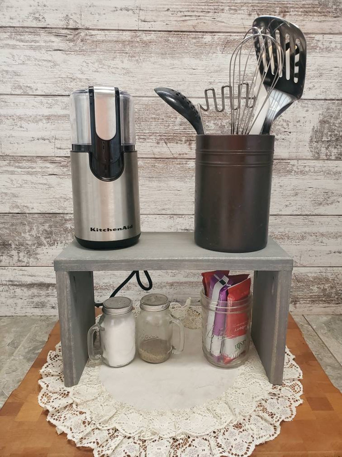 Countertop Shelf Counter Top Riser Etsy