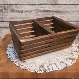 FRENCH LARGE PINK TINT WOODEN POTATO PANNIER TRUG VEGETABLE BASKET DISPLAY CRATE 