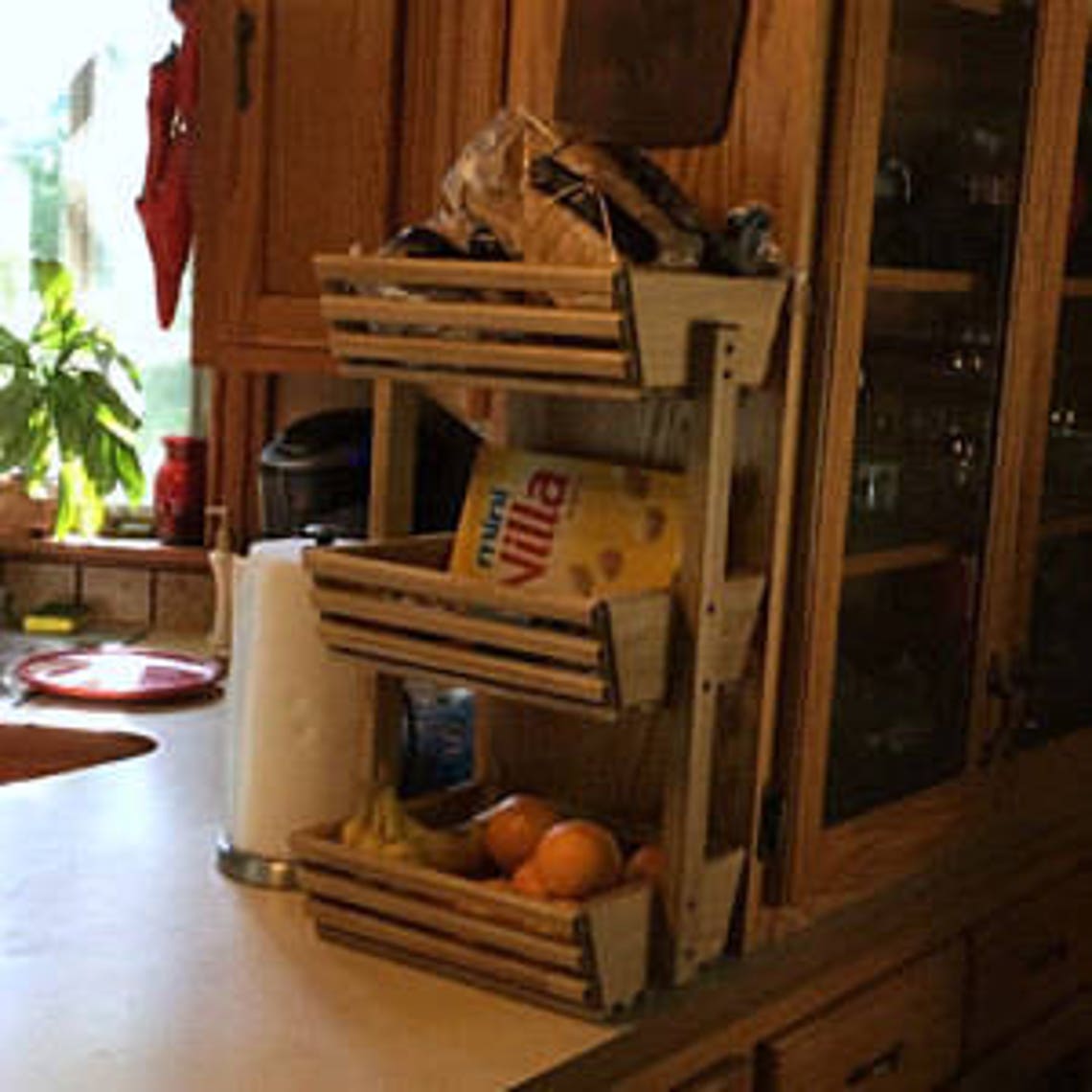 Kitchen Storage Large 3 Tier Fruit Stand Etsy