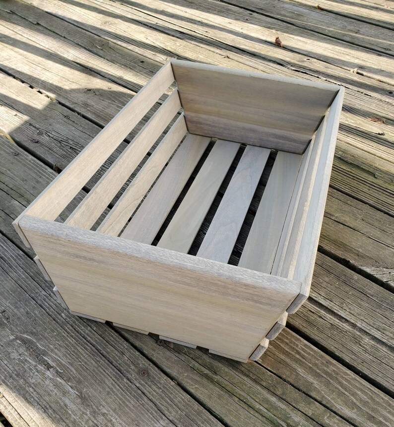 Bathroom Storage Wooden Crate Basket Etsy