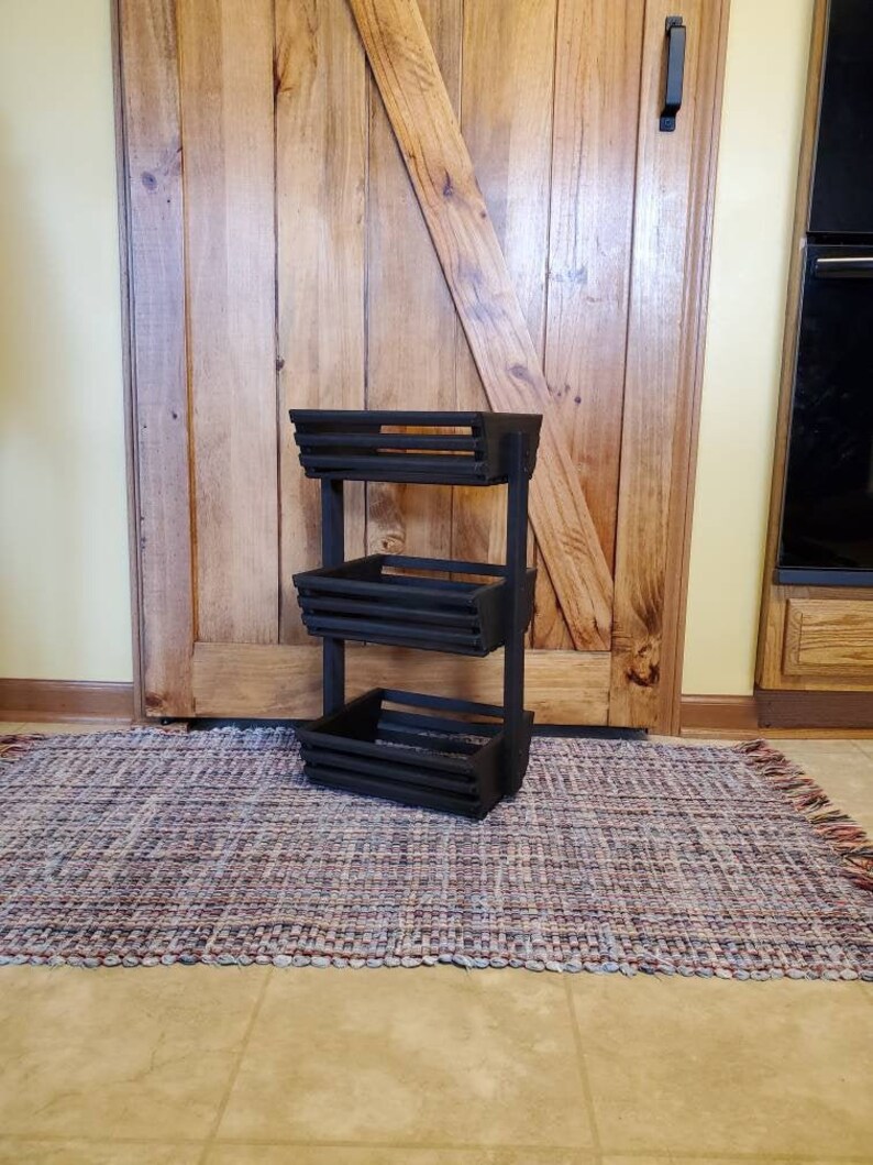 3 Tiered Fruit Basket Stand Vegetable Storage Kitchen Etsy