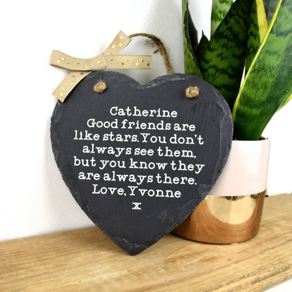 Friend leaving gift long distance friendship "Friends are like stars" - Personalised sign best friend gift moving away leaving present