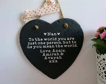 nanny gift, to the world, nana gift, personalised gift, grandma gift, birthday gift her, nanna gift, gift from grandkids, mothers day gift