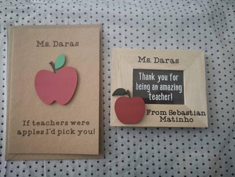 Teacher gift personalised desk sign photo frame best