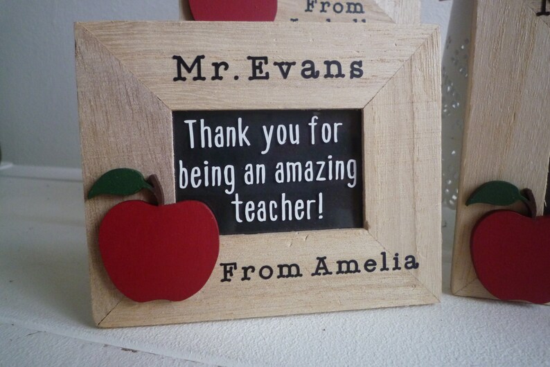 Teacher gift personalised desk sign photo frame best