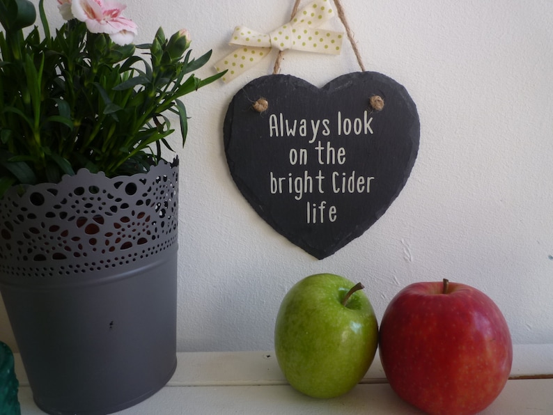 Cider gift cider lover gift Always look on the bright cider life sign funny gift alcohol pun secret santa birthday gift stocking filler image 3