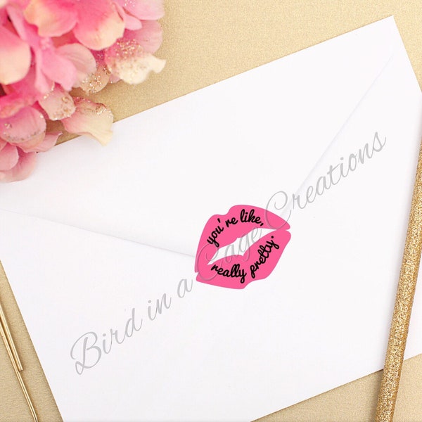 Mean Girls Stickers - Set of 15. Envelope Stickers. Pink Planner Stickers. Makeup Stickers. Glam Party Theme.