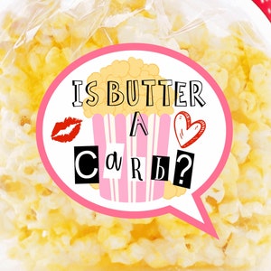 Mean Girls Stickers. Popcorn Stickers. Popcorn Party Favor Stickers. Popcorn Labels.