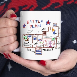 Funny Home Alone Battle Plan Ceramic Mug, Movie Quote Christmas Gift, Holiday Coffee Cup, 11oz, 15oz