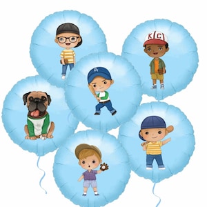 Sandlot Inspired Balloon Stickers - Set of 6. Baseball Party Decorations. Baseball Birthday Ideas.