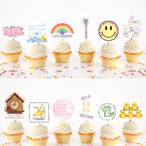 Ms Rachel Inspired Cupcake Toppers - Set of 12. Ms Rachel Theme. Party Decorations for Kids. Kids Birthday Party Cupcake Toppers.