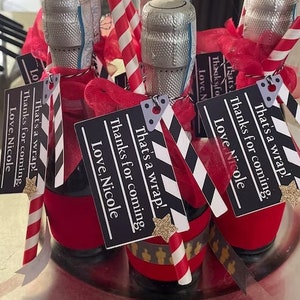 PERSONALIZED Movie Party Favor Tags. Movie Party. Hollywood Theme. Movie Night Party. Gift Tags. Favor Tags.