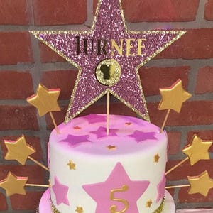 Walk of Fame Star Cake Topper. Award Show. Movie Theme. Hollywood Party Decor.