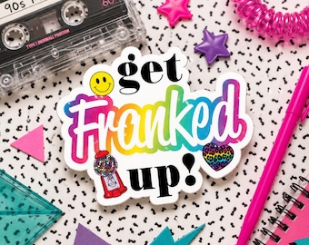 Millennial Girl Sticker. Millennial Sticker. 90s Nostalgia Sticker. Funny Vinyl Sticker. Rainbow Sticker.