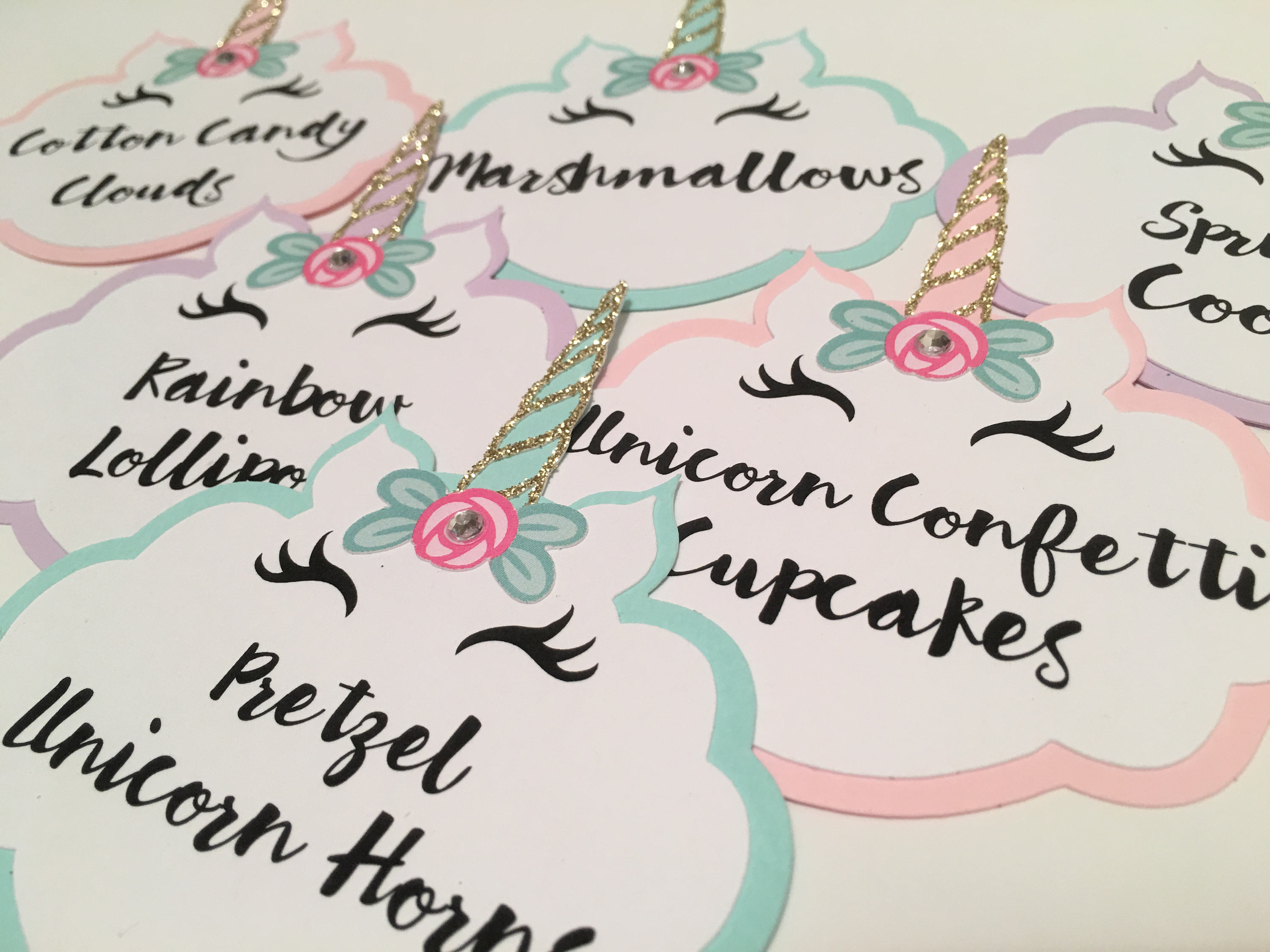 Unicorn Party Food Labels Set of 6. Food Labels. Candy | Etsy