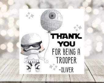 Trooper Stickers. Star Trooper Decorations. Space Theme Party Favors. Party Favor Stickers.