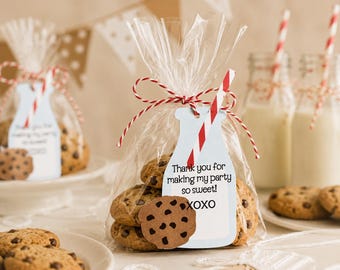 Milk and Cookies Party Favor Tags. Milk and Cookies Birthday. Milk and Cookies Baby Shower.