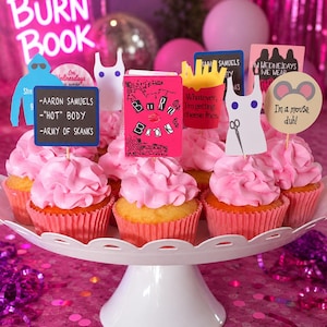 Mean Girls Cupcake Toppers - Set of 12. Mean Girls Theme Decorations. Mean Girls Party. Bild 1