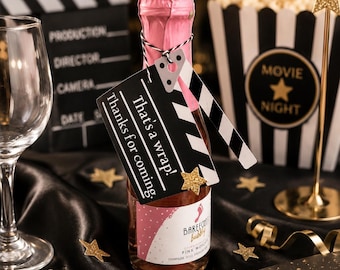 Movie Party Favor Tags. Movie Party. Hollywood Theme. Movie Night Party. Gift Tags. Favor Tags.