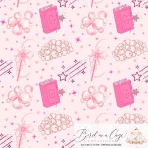 Pink Witch Seamless Pattern 300 DPI PNG Download Wicked Witch Digital Paper - License Included