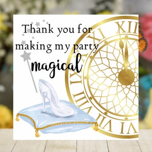 Cinderella Party Favor Stickers. Cinderella Theme Decorations. Cinderella Party Favors.