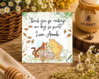 Classic Bear Stickers. Winnie the Pooh Baby Shower Stickers. Pooh Bear Theme Decorations. Pooh Bear Party Favors.