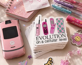 Millennial Cell Phone Sticker. Millennial Sticker. 90s Nostalgia Sticker. Funny Vinyl Sticker. Cute Laptop Sticker.