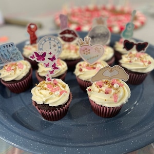 Eras Cupcake Toppers - Set of 13. Birthday Era Theme.  Eras Tour Party.