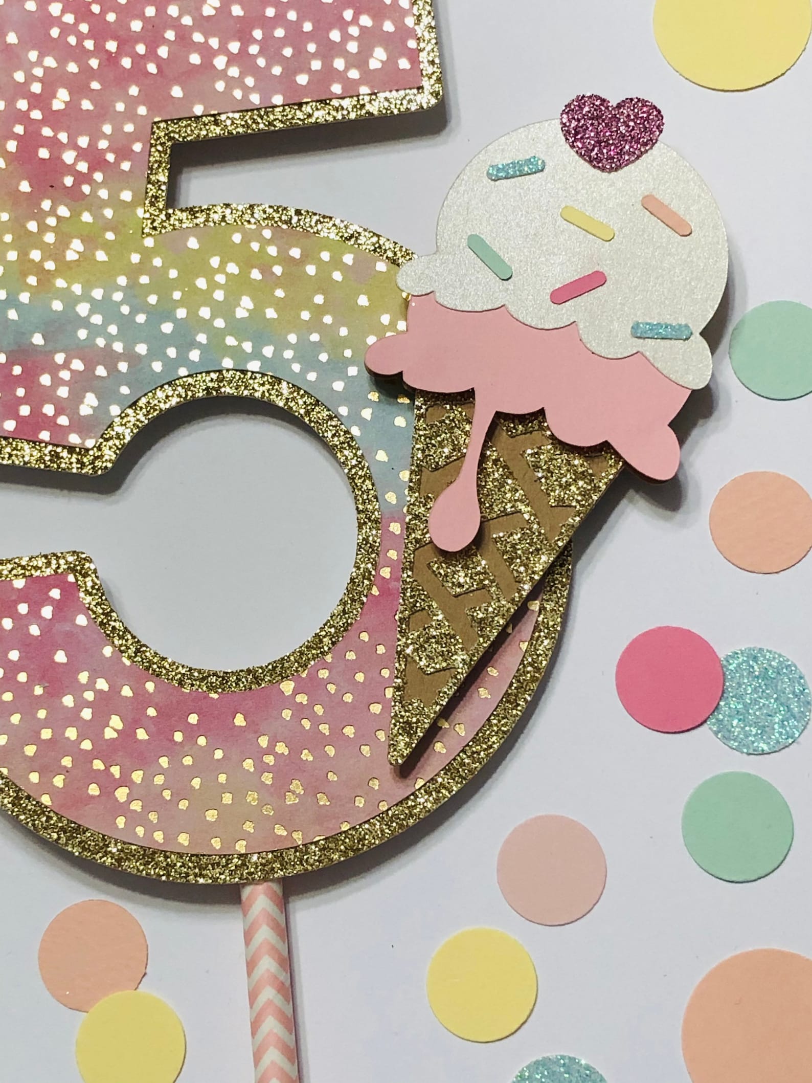 Ice Cream Cone Cake Topper. Ice Cream Cake Topper. Ice Cream | Etsy