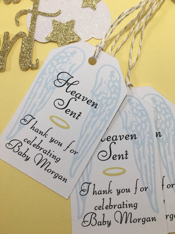heaven sent baby shower party favors