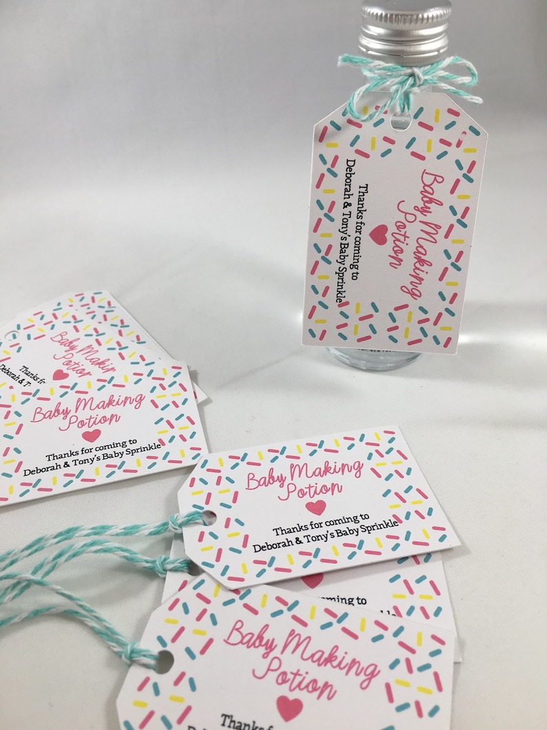 Mini Liquor Bottle Favor Tags Baby Shower Party Favors Etsy