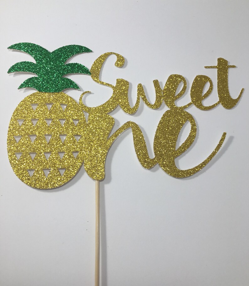Download Sweet One Pineapple Cake Topper Hawaiian Theme Smash Cake Sweet One First Birthday Party Supplies Party Decor Kientructhanhdat Com