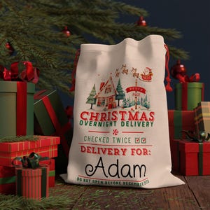 Weihnachtssack, Weihnachtsgeschenktasche, personalisierter Geschenksack für Weihnachtsmann, Weihnachtsgeschenktasche, kundenspezifische Weihnachtsliefertasche, Weihnachtssack