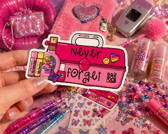 Millennial Makeup Sticker - READY TO SHIP. Millennial Sticker. 90s Nostalgia Sticker. Funny Vinyl Sticker.