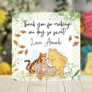 Classic Bear Stickers. Winnie the Pooh Baby Shower Stickers. Pooh Bear Theme Decorations. Pooh Bear Party Favors.