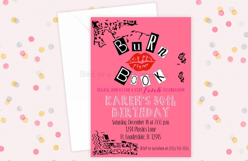 Mean Girls Birthday Party Invitation Printable Instan vrogue.co