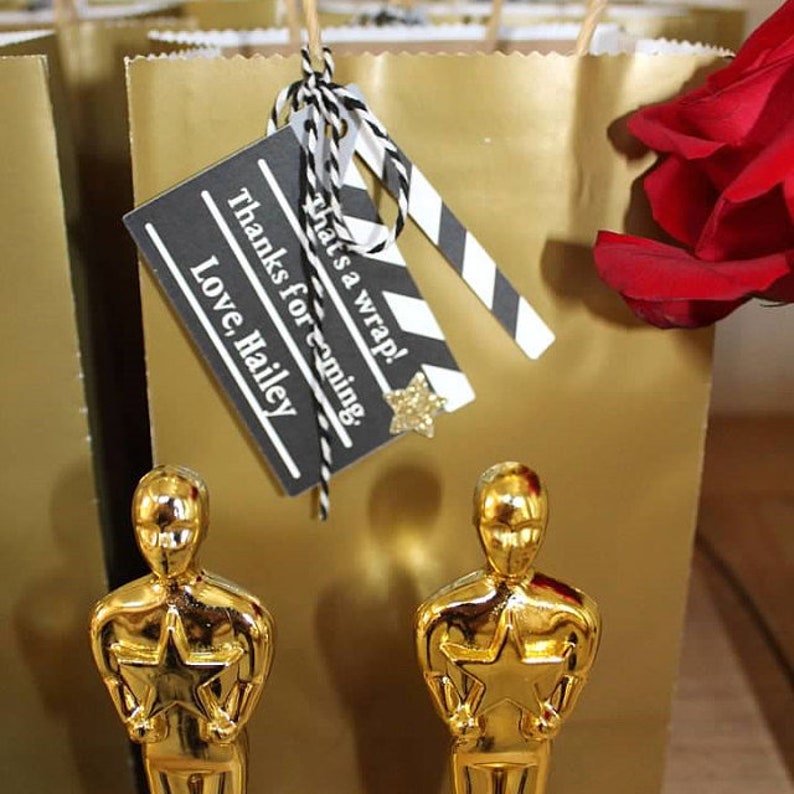Movie Party Favor Tags. Movie Party. Hollywood Theme. Movie Etsy