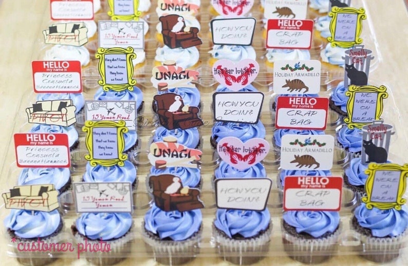 Friends Party Cupcake Toppers. Friends TV Show Theme. Friends | Etsy