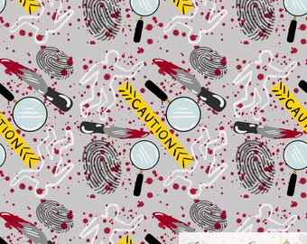True Crime Seamless Pattern 300 DPI PNG Download niedliches digitales Papier - Lizenz inklusive