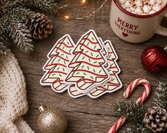 Christmas Tree Cake Sticker. Snack Sticker. Nostalgia Sticker. Christmas Sticker.