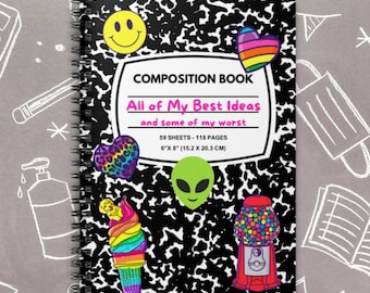 90s Aesthetic Spiral Notebook | Y2K School Supplies | Retro Pink Ruled Journal | Cute Notebook for Girls | Pastel Stationery Gift