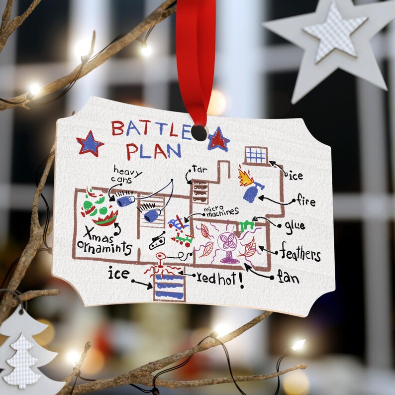 Ornament, Home Alone Battle Plan Plywood Christmas Tree Decor, Berlin