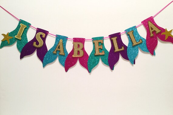 Mermaid Tail Banner. Mermaid Birthday. Mermaid Decorations. | Etsy