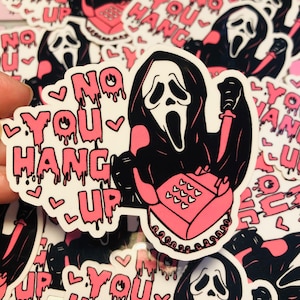 Scary Valentine’s Sticker - READY TO SHIP. Ghost Sticker. Funny Vinyl Sticker. Halloween Stickers.