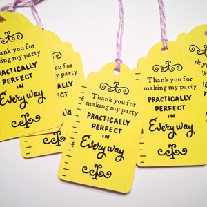 Poppins Party Favor Tags. Mary Poppins Theme. Gift Tags. Party Favors. image 3