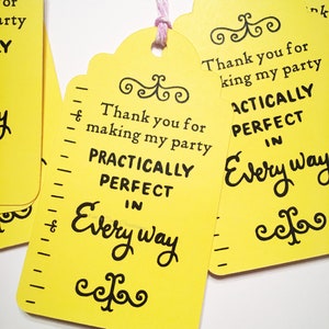 Poppins Party Favor Tags. Mary Poppins Theme. Gift Tags. Party Favors. image 4