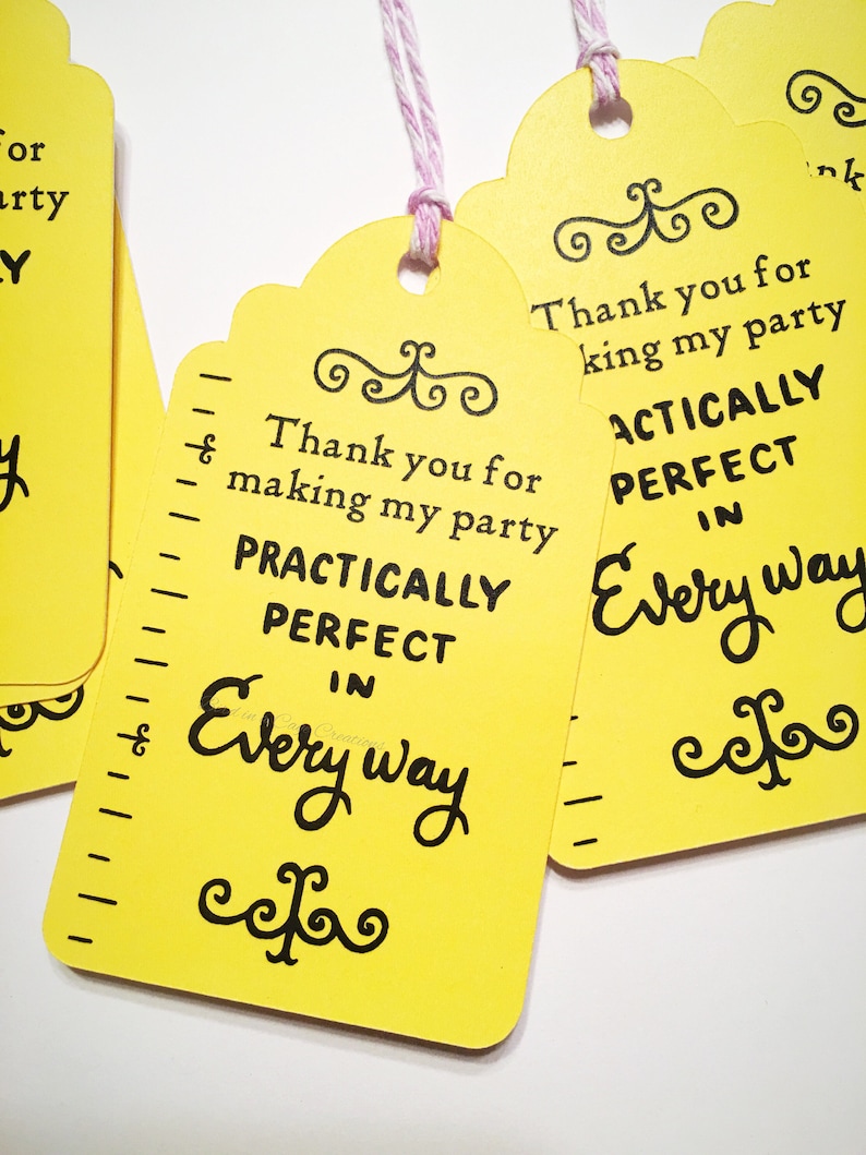 Poppins Party Favor Tags. Mary Poppins Theme. Gift Tags. Party Favors. image 4