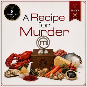 Jeu de rôle MasterChef : Meurtre et Mystère – Une Recette pour le Meurtre | 8 Joueurs | Piège | Thème Émission Culinaire